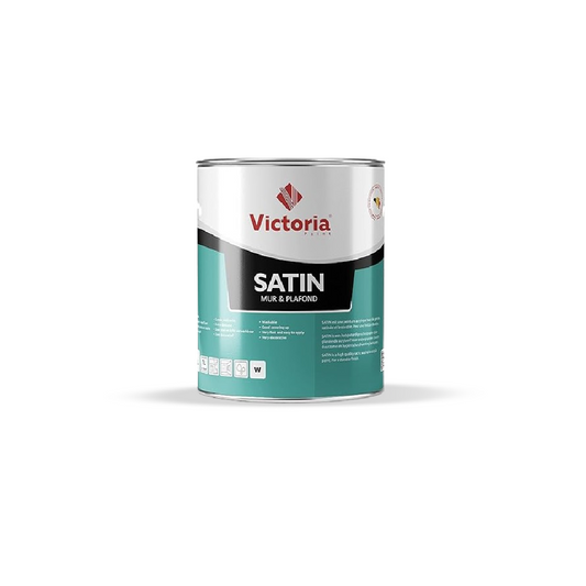 Satin - Peinture Blanche Satinée de haute qualité pour Intérieur (Mur et Plafond) (1 Litres)