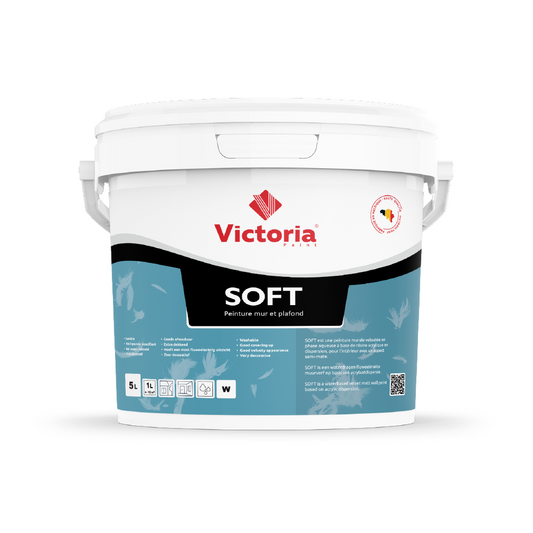 Soft - Peinture Semi-Satinée (Mur et Plafond) Veloutée (5 Litre)